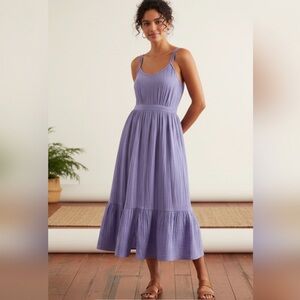 Xirena Oaklyn 100% Cotton Gauze Lavender Dress Medium